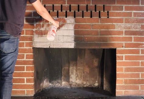best way to clean soot off fireplace bricks